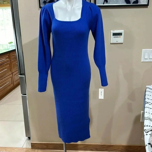 ON-34th 
Women's Square-Neck Rib-Knit Midi Dress, - Picture 2 of 12